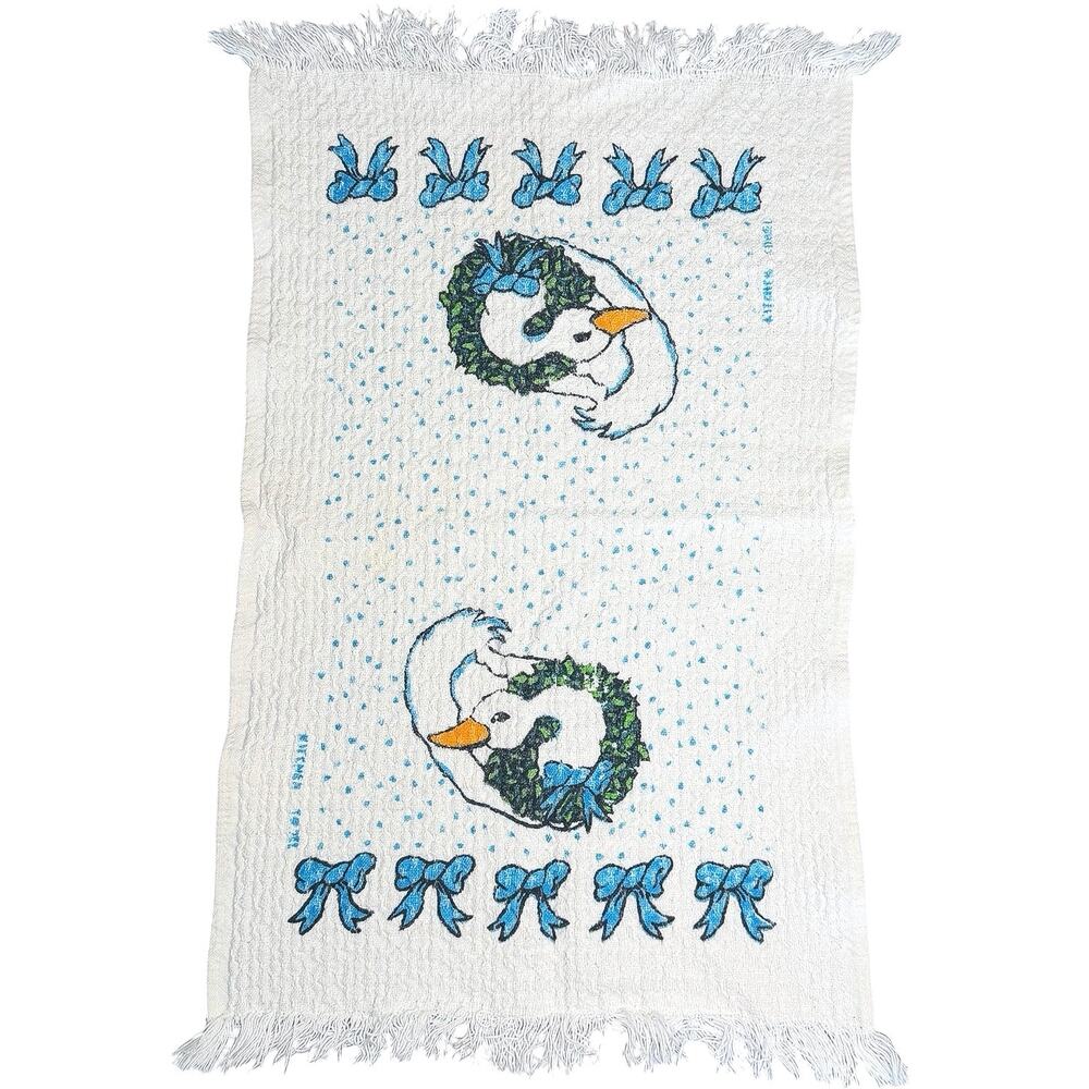 Vintage Cottage Country Kitchen Goose Decorative Dish/Hand Towel 90s